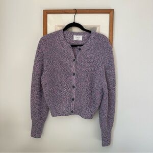 Aritzia Wilfred Heathered Purple Cardigan